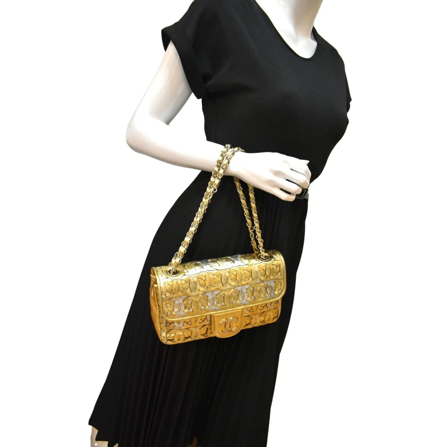 Leather Evening Bag available in Gold and Silver Only 
