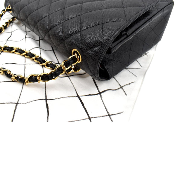 Chanel Maxi Classic Flap Caviar Leather Shoulder Bag - Top Right