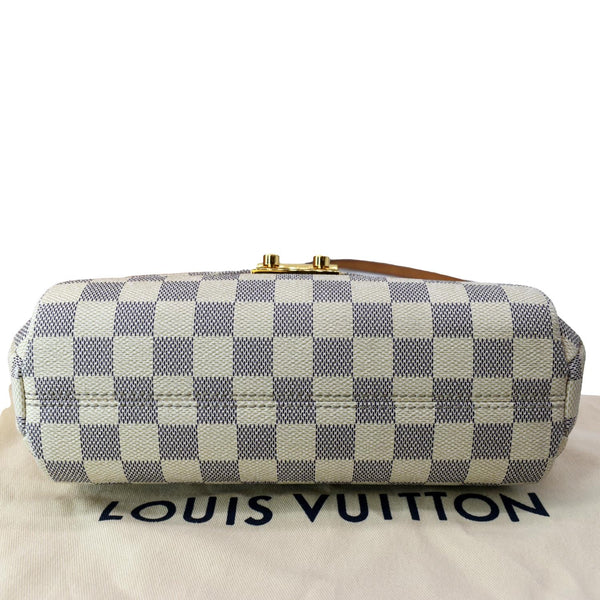 LOUIS VUITTON Croisette Damier Azur Satchel Crossbody Bag White