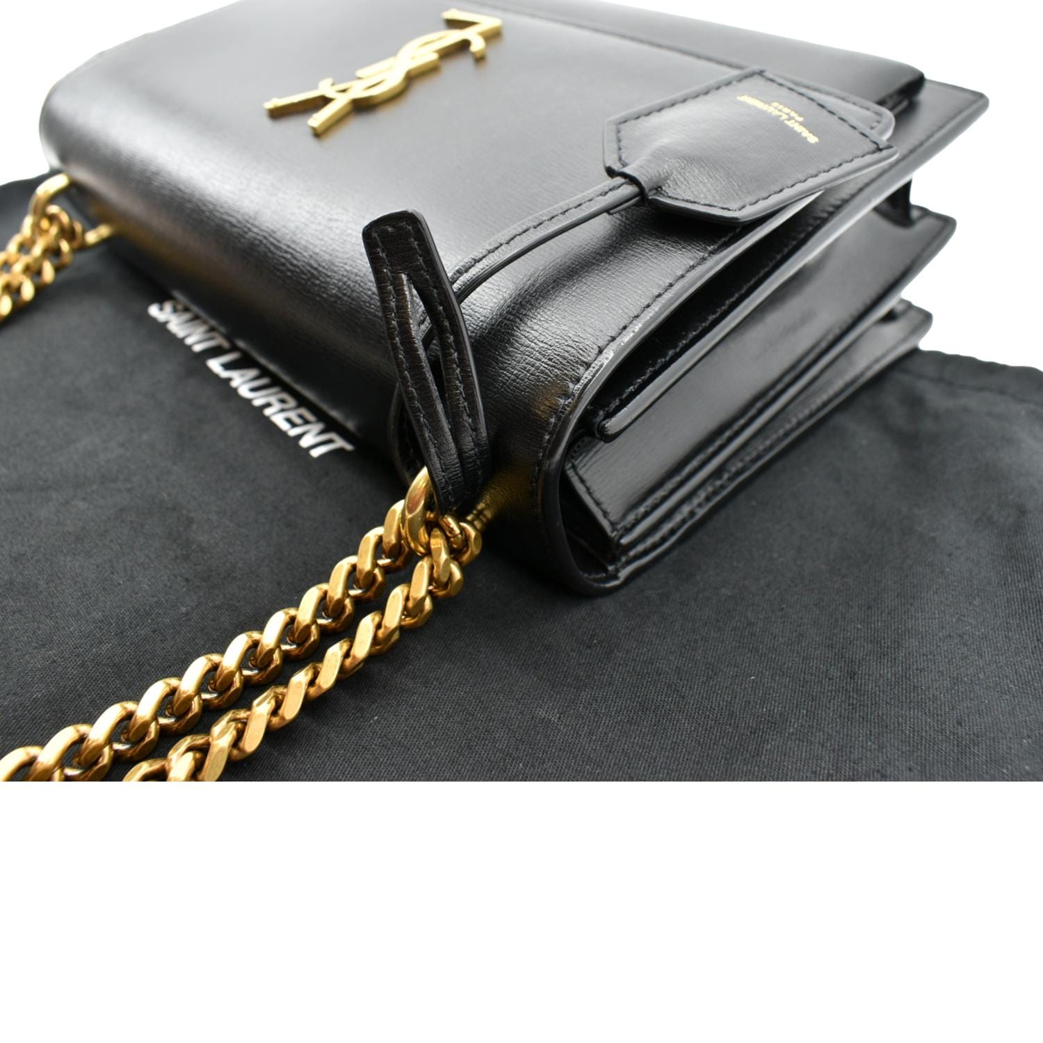 Yves Saint Laurent Monogram Sunset Leather Shoulder Bag