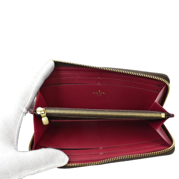 LOUIS VUITTON Clemence Monogram Canvas  Wallet Brown