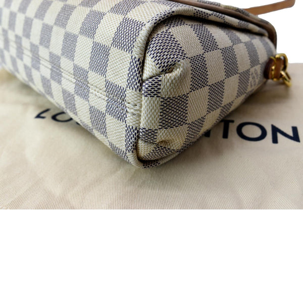LOUIS VUITTON Croisette Damier Azur Satchel Crossbody Bag White