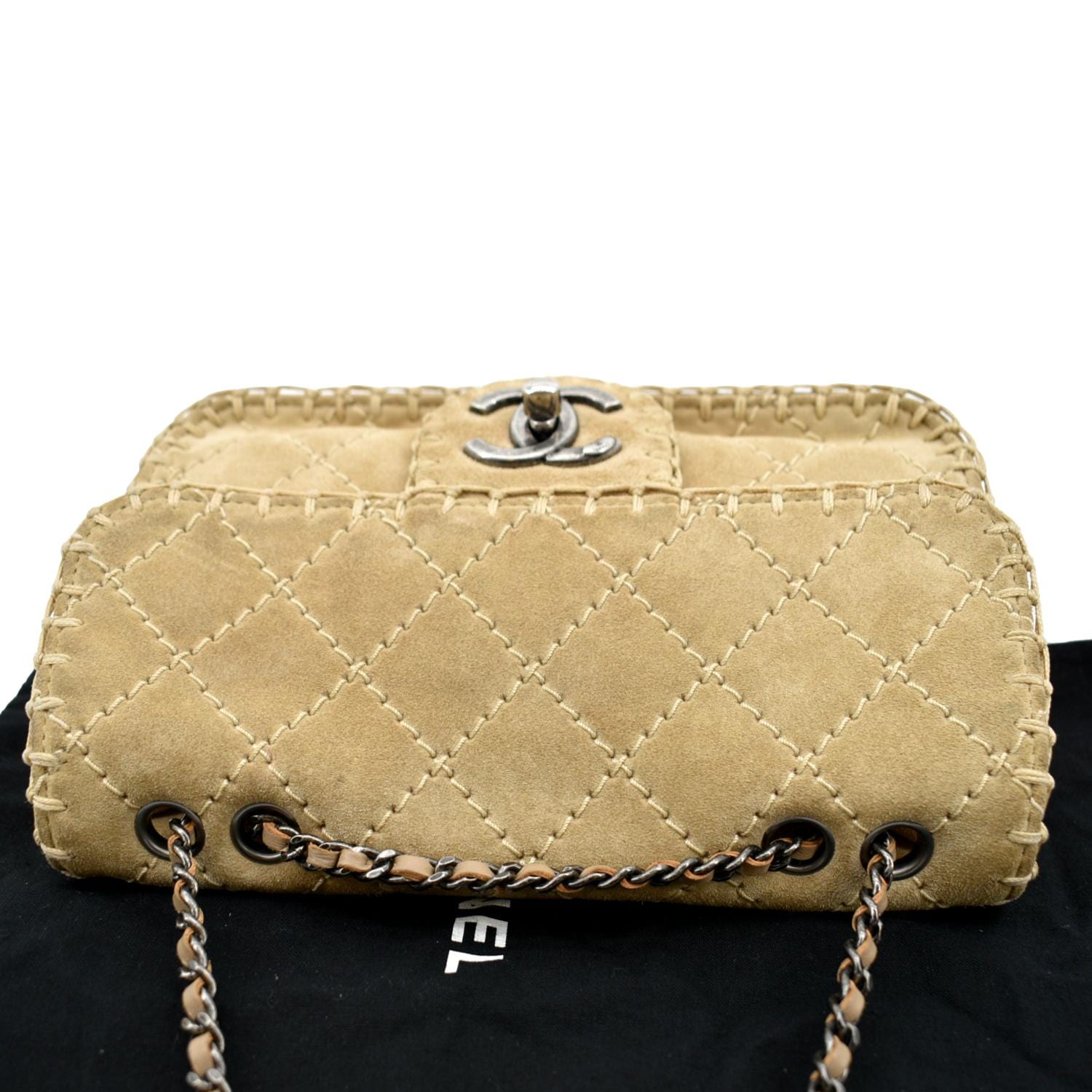 Chanel Whipstitch Embossed Flap Bag - Neutrals Shoulder Bags