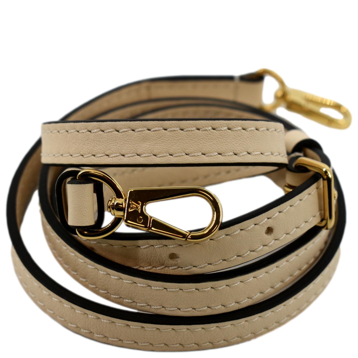 Louis Vuitton Beige Leather Adjustable Shoulder Bag Strap Louis Vuitton