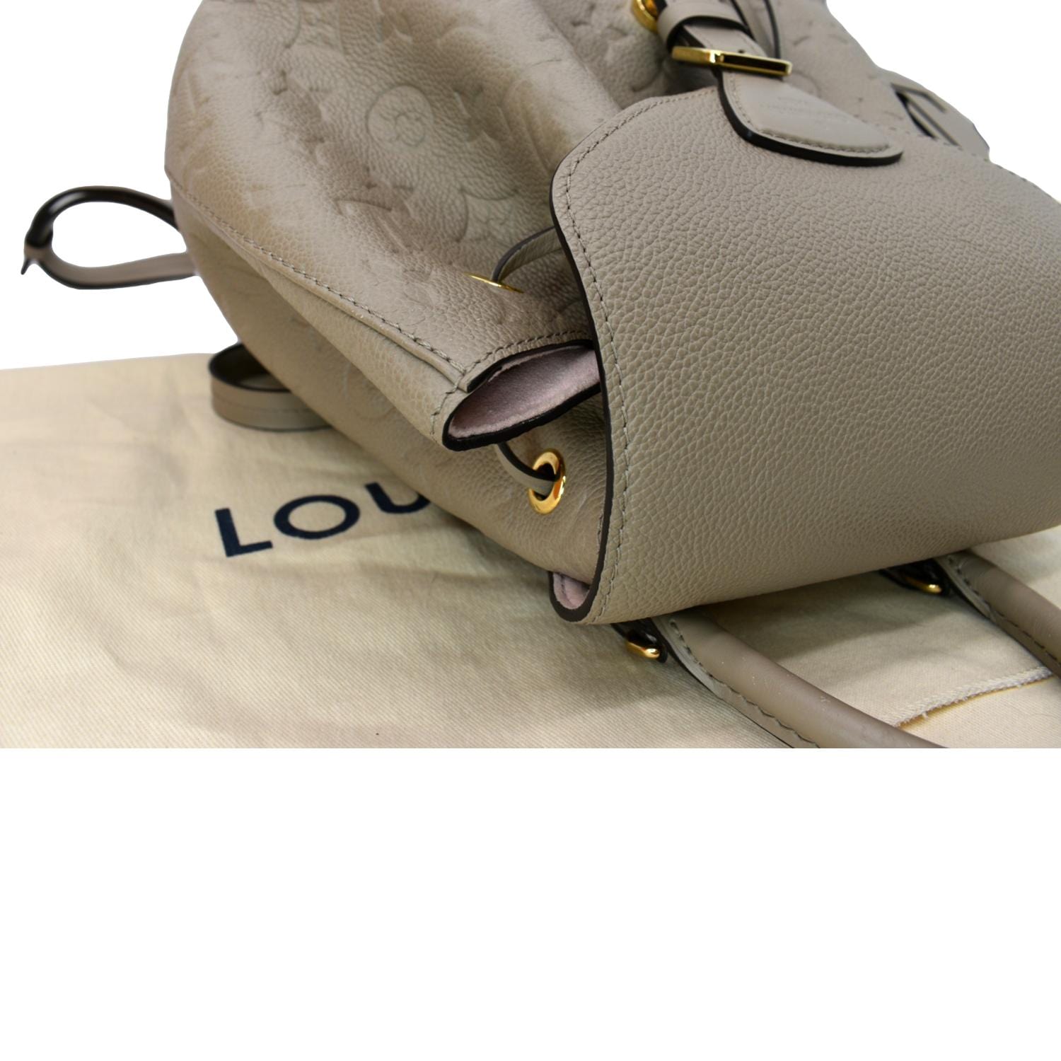 Montsouris cloth backpack Louis Vuitton Beige in Cloth - 32489642