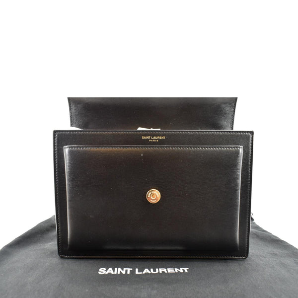 Yves Saint Laurent Monogram Sunset Leather Shoulder Bag - Open
