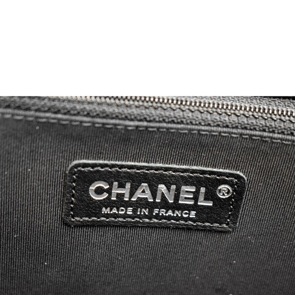 Chanel Large Boy Flap Leather Shoulder Bag in Black - Made In France