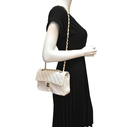 Chanel Classic Double Flap Caviar Leather Shoulder Bag - Full View