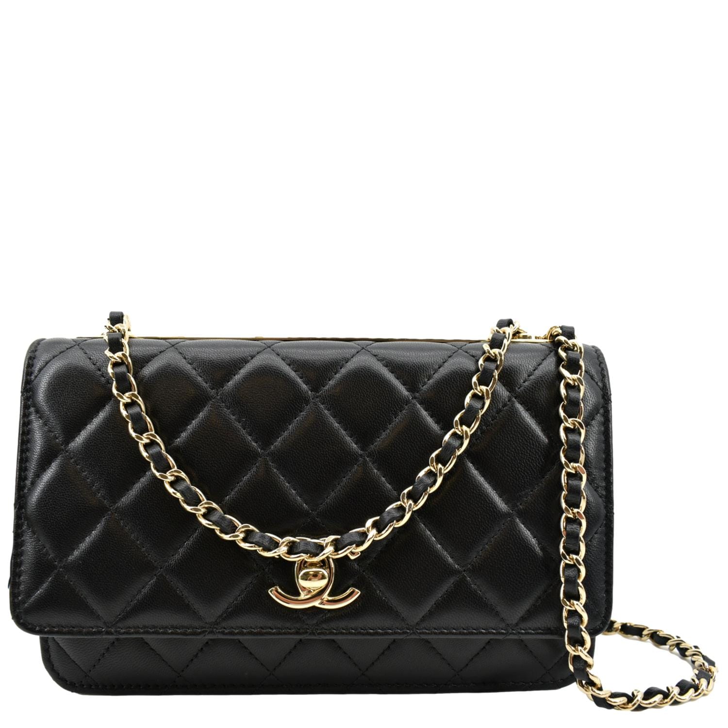 Chanel Trendy CC Woc Lambskin Leather Crossbody Bag - Front