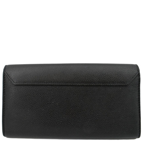 LOUIS VUITTON Lockme II Calfskin Leather Wallet Black