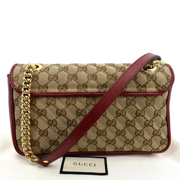 Gucci GG Marmont Small Matelasse Canvas Shoulder Bag - Back