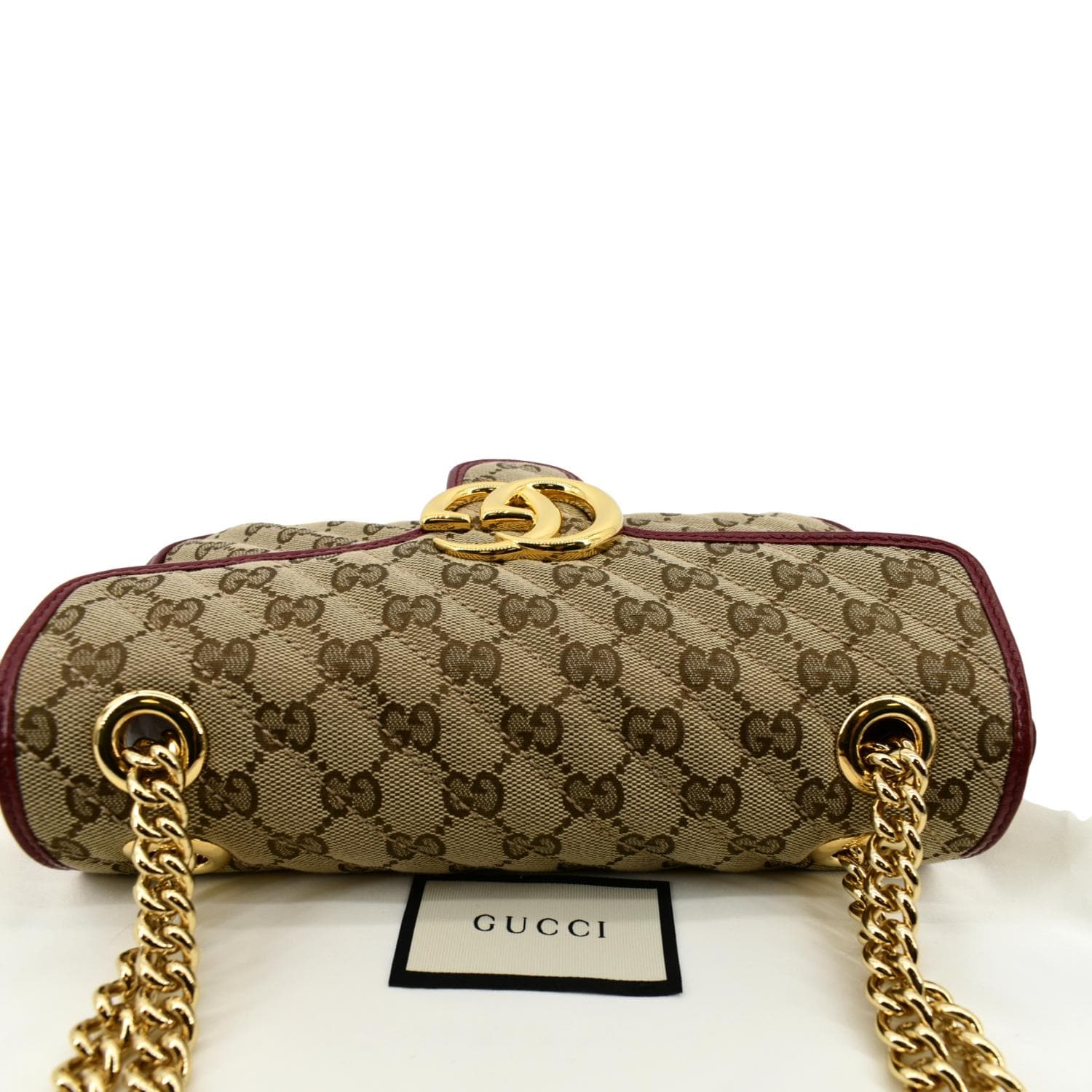 Gucci GG Marmont Small Matelasse Canvas Shoulder Bag Red 443497