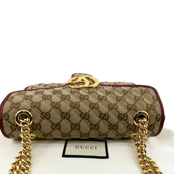 Gucci GG Marmont Small Matelasse Canvas Shoulder Bag - Top