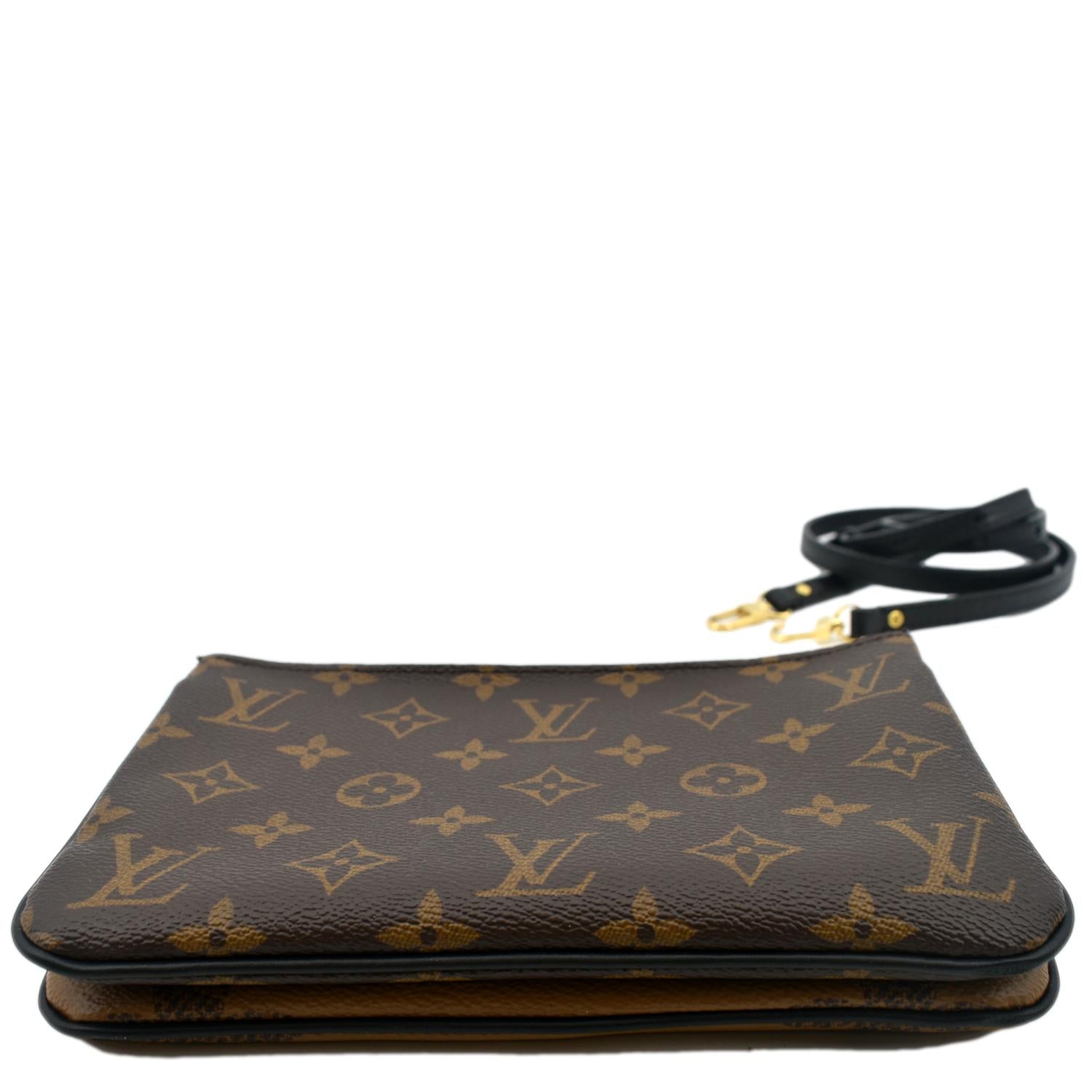 LOUIS VUITTON Double Zip Pochette Reverse Monogram Giant Crossbody Bag