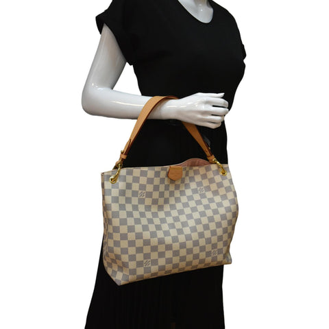 Louis Vuitton Graceful PM Damier Azur Shoulder Bag - Full View