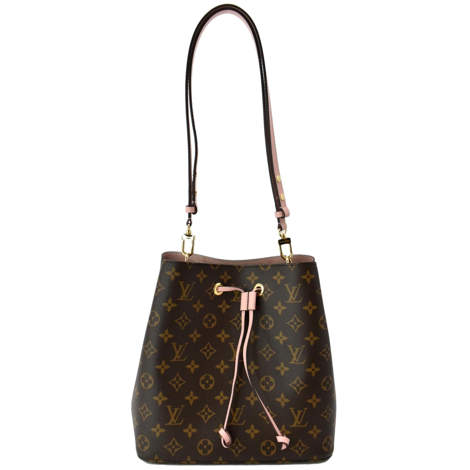LOUIS VUITTON Neonoe Monogram Canvas Shoulder Bag Rose Ballerine