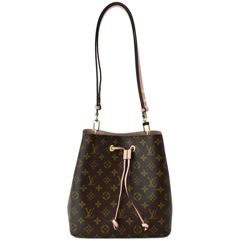 LOUIS VUITTON Neonoe Monogram Canvas Shoulder Bag Rose Ballerine