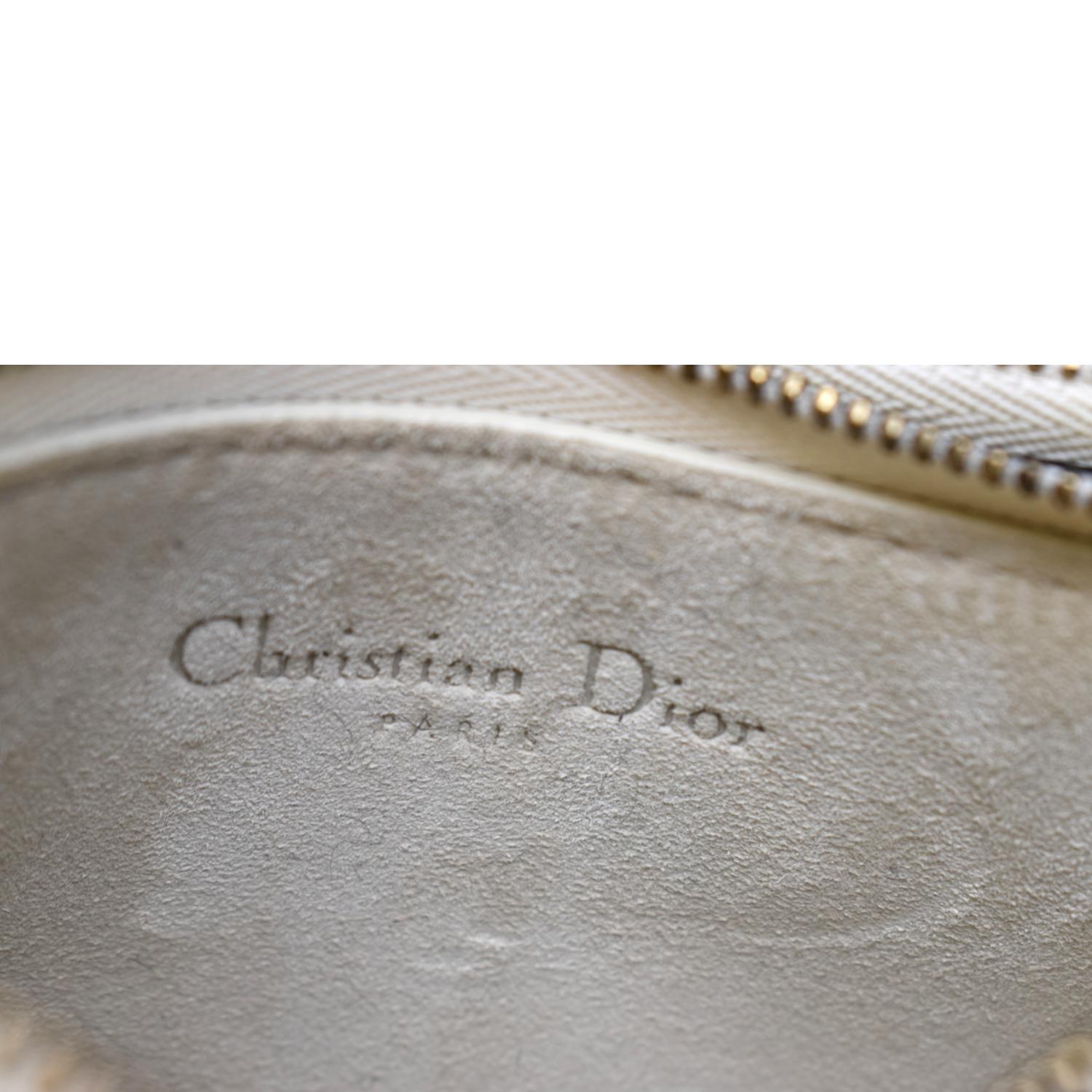 CHRISTIAN DIOR Women Dior Saddle Trio Leather Crossbody Pouch Bag Whit
