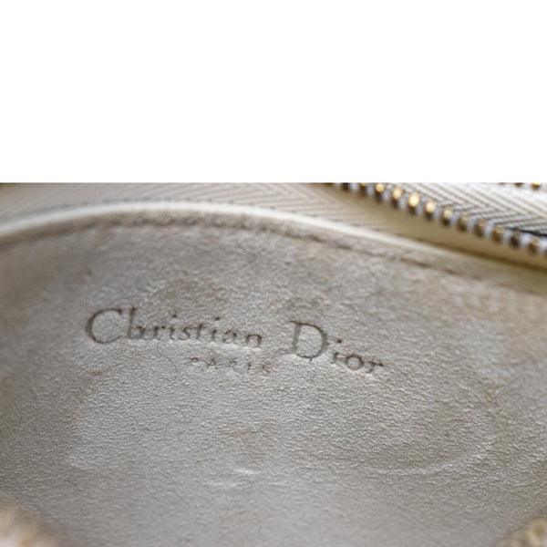CHRISTIAN DIOR Women Dior Saddle Trio Leather Crossbody Pouch Bag White