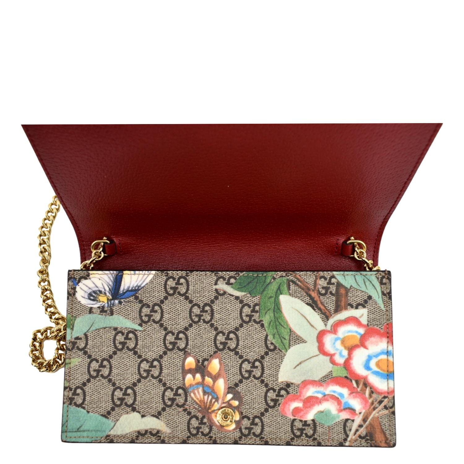 小物 GUCCI Tian Tropical Bird Bifold Wallet Tian Bird Gucci Tian Card Holder GUCCI GG Supreme Tian Bird Bifold