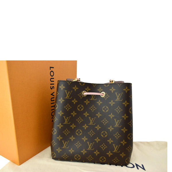 LOUIS VUITTON Neonoe Monogram Canvas Shoulder Bag Rose Ballerine