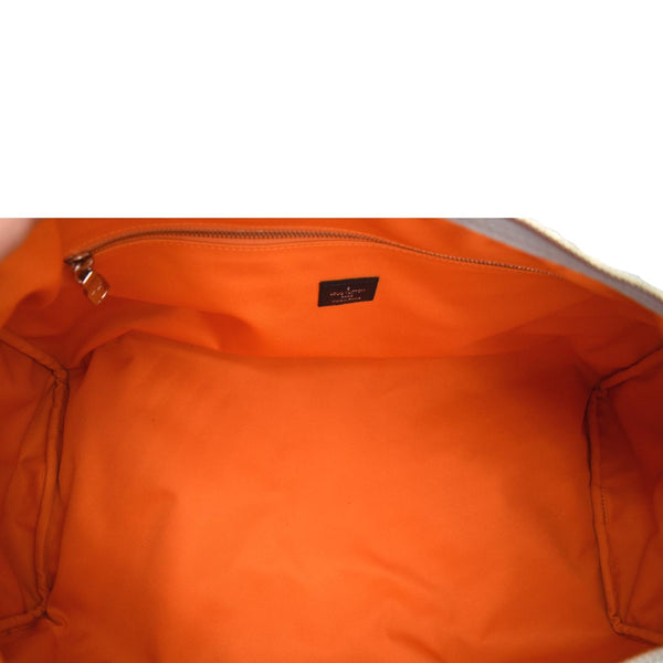 LOUIS VUITTON Satellite Keepall Bandouliere 50 Monogram Travel Bag Silver