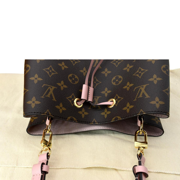 LOUIS VUITTON Neonoe Monogram Canvas Shoulder Bag Rose Ballerine