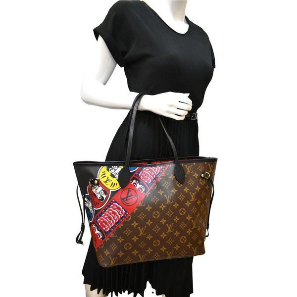 Louis Vuitton Neverfull Kabuki MM Monogram Tote Bag - Full View