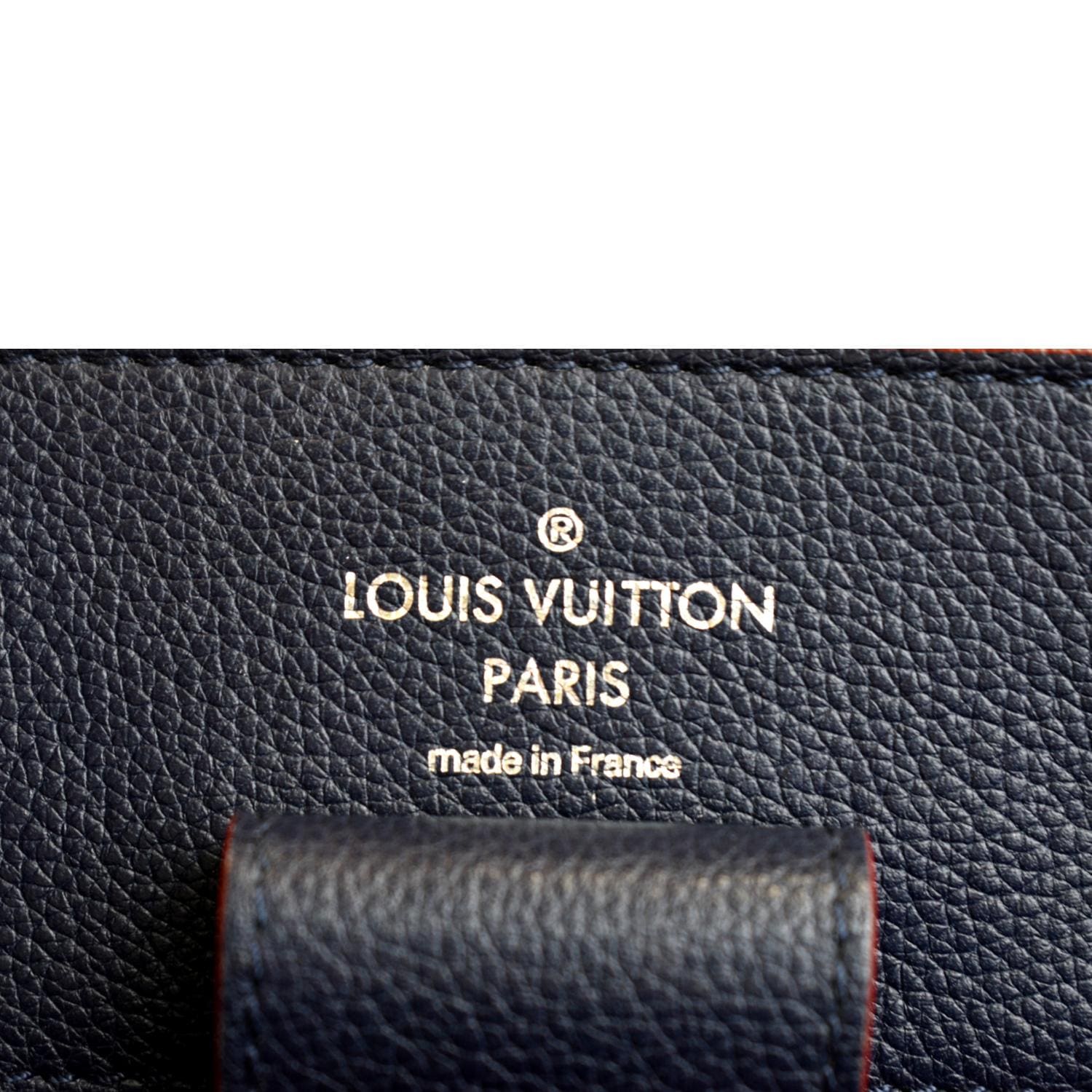 LOUIS VUITTON Lockme Bucket Bag Black Leather Shoulder Handbag