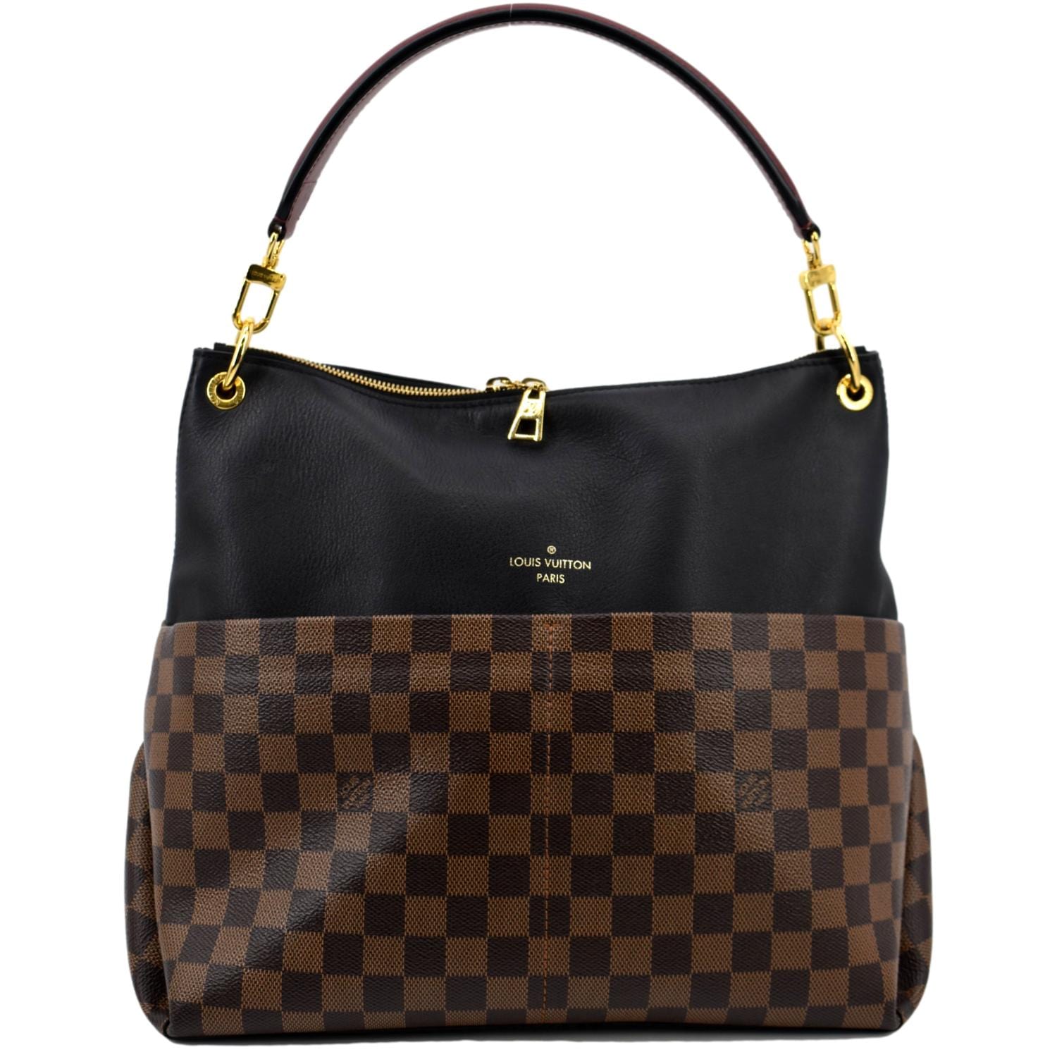 LOUIS VUITTON Maida Damier Ebene Hobo Bag Noir