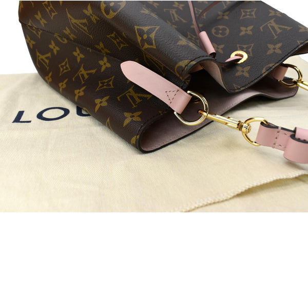 LOUIS VUITTON Neonoe Monogram Canvas Shoulder Bag Rose Ballerine