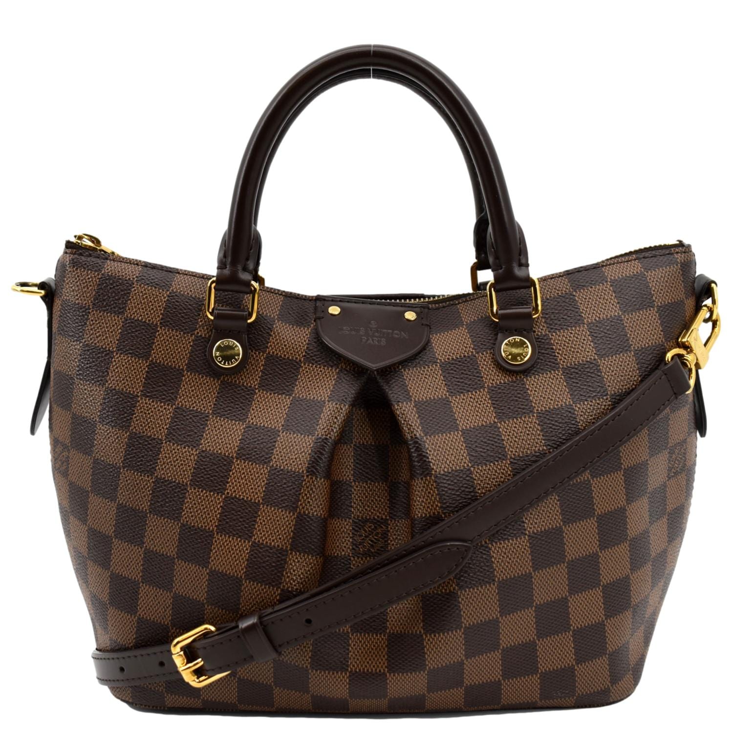 LOUIS VUITTON Siena PM Damier Ebene Shoulder Bag Brown