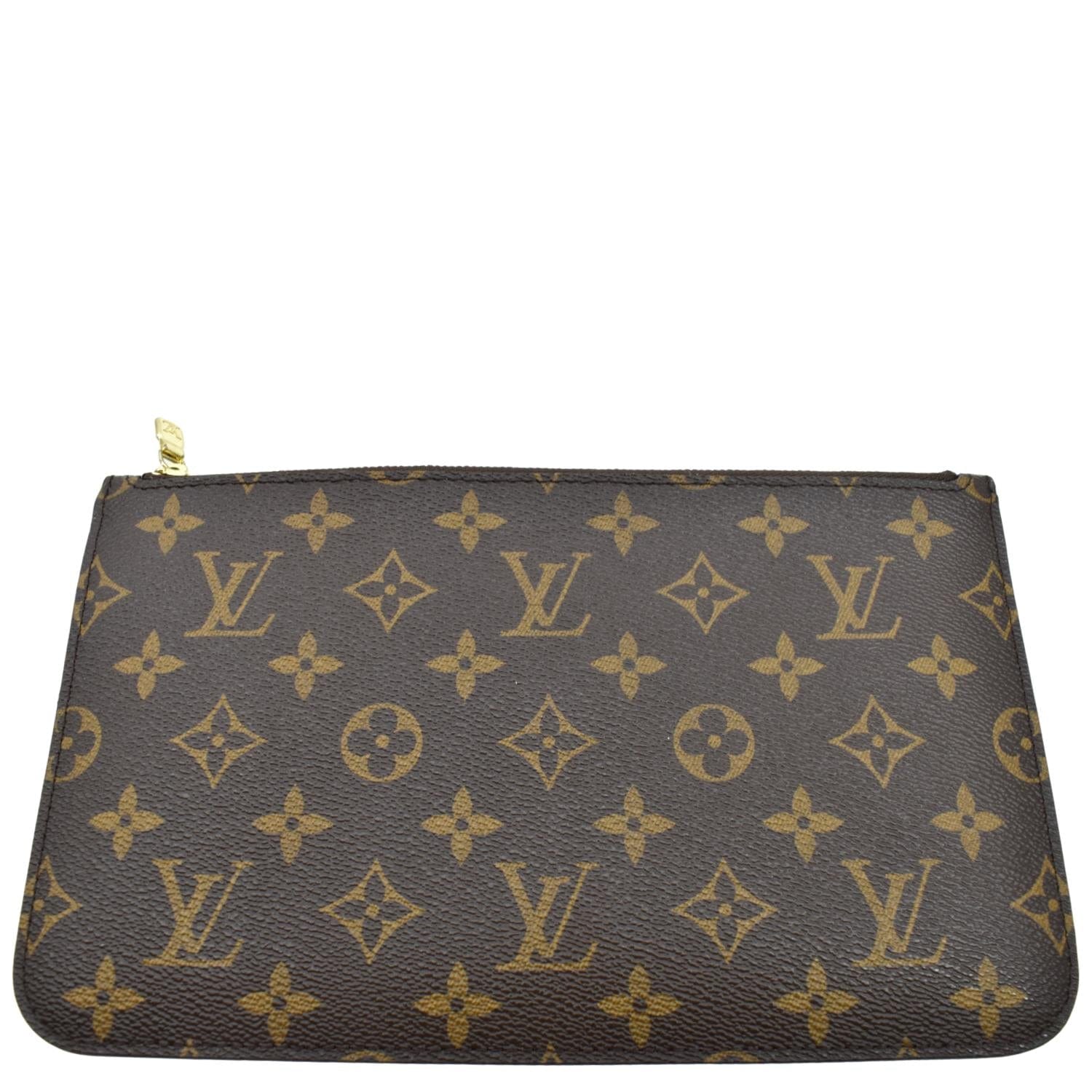 Louis Vuitton Neverfull Monogram Canvas Pochette Wristlet Zip Pouch Private  Deal