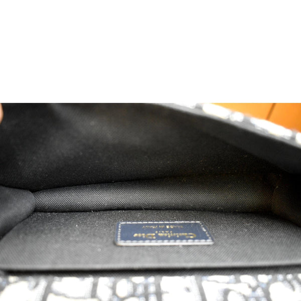 CHRISTIAN DIOR 30 Montaigne Oblique Jacquard Crossbody Bag Blue