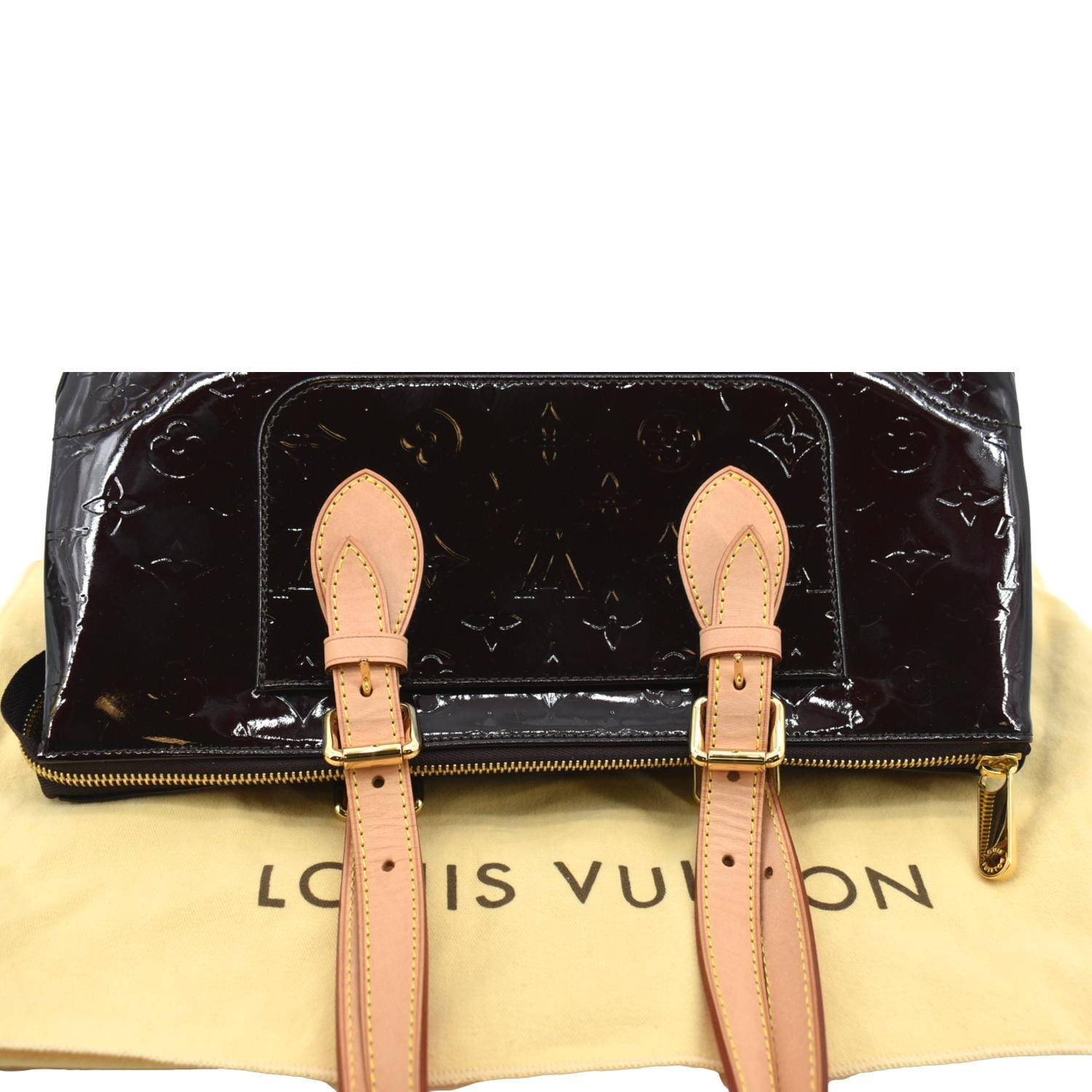 Louis Vuitton Rosewood Avenue Amarante Vernis Leather Handbag