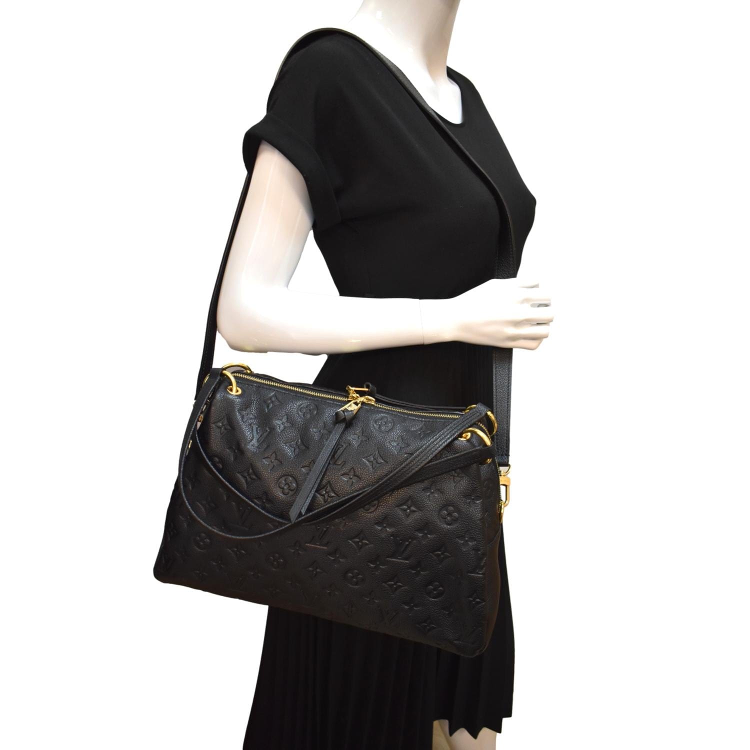 Louis Vuitton, Bags, Louis Vuitton Ponthieu Handbag Monogram Empreinte  Leather Pm Black