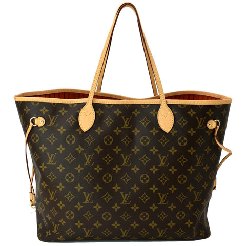 LOUIS VUITTON Neverfull GM Monogram Canvas Tote Bag Brown