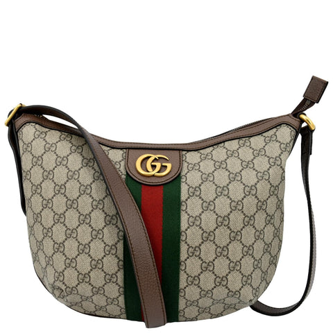 GUCCI Ophidia Small GG Supreme Canvas Shoulder Bag Beige 598125