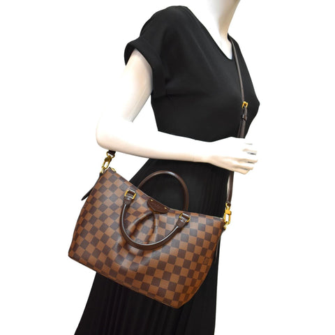 LOUIS VUITTON Siena PM Damier Ebene Shoulder Bag Brown