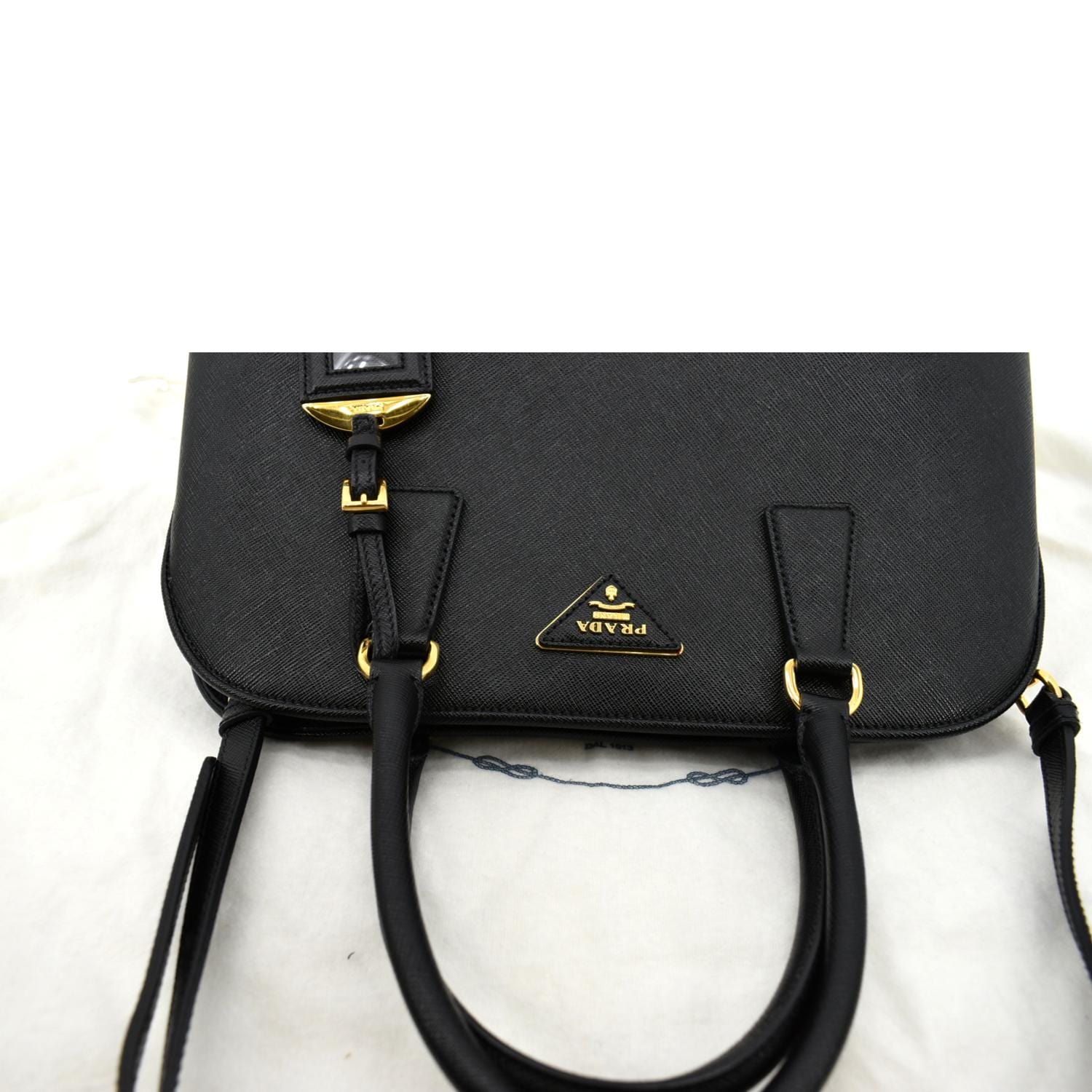 PRADA Lux Medium Promenade Saffiano Leather Shoulder Bag Black - New Y