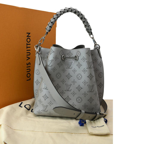 LOUIS VUITTON Muria Mahina Perforated Leather Crossbody Bag Vert