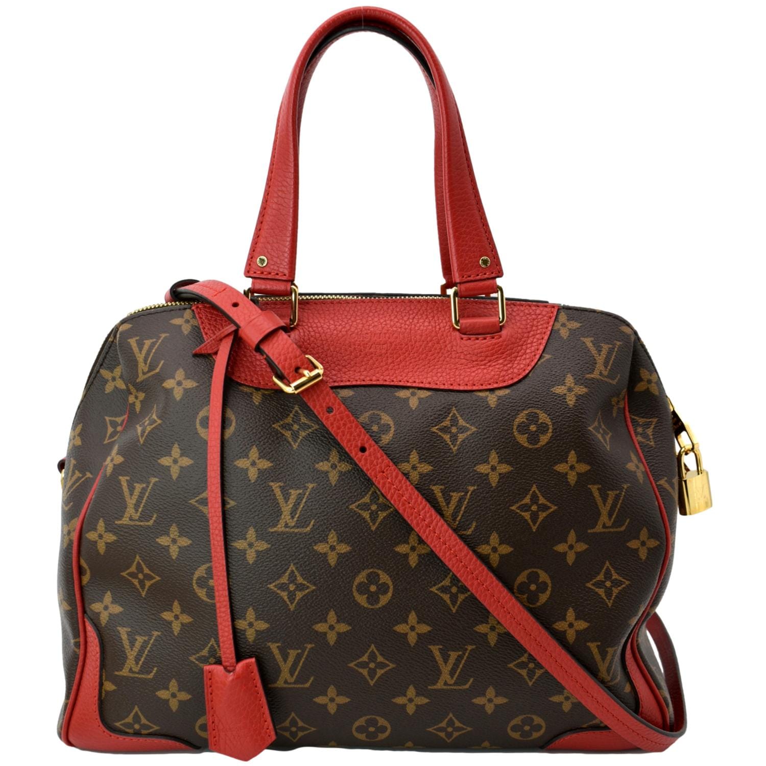 LOUIS VUITTON Retiro Monogram Canvas Shoulder Bag Red