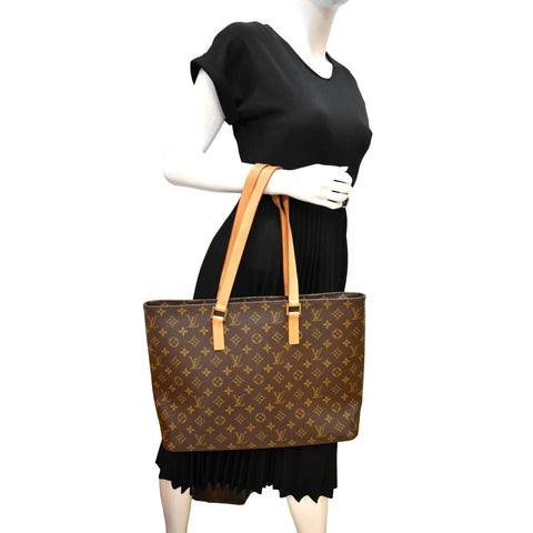LOUIS VUITTON Luco Monogram Canvas Tote Bag Brown