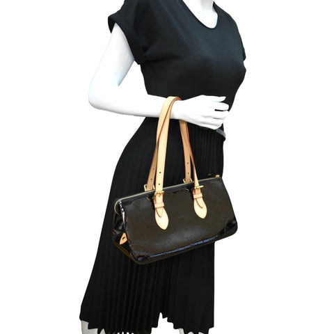 LOUIS VUITTON Rosewood Monogram Vernis Shoulder Bag Amarante