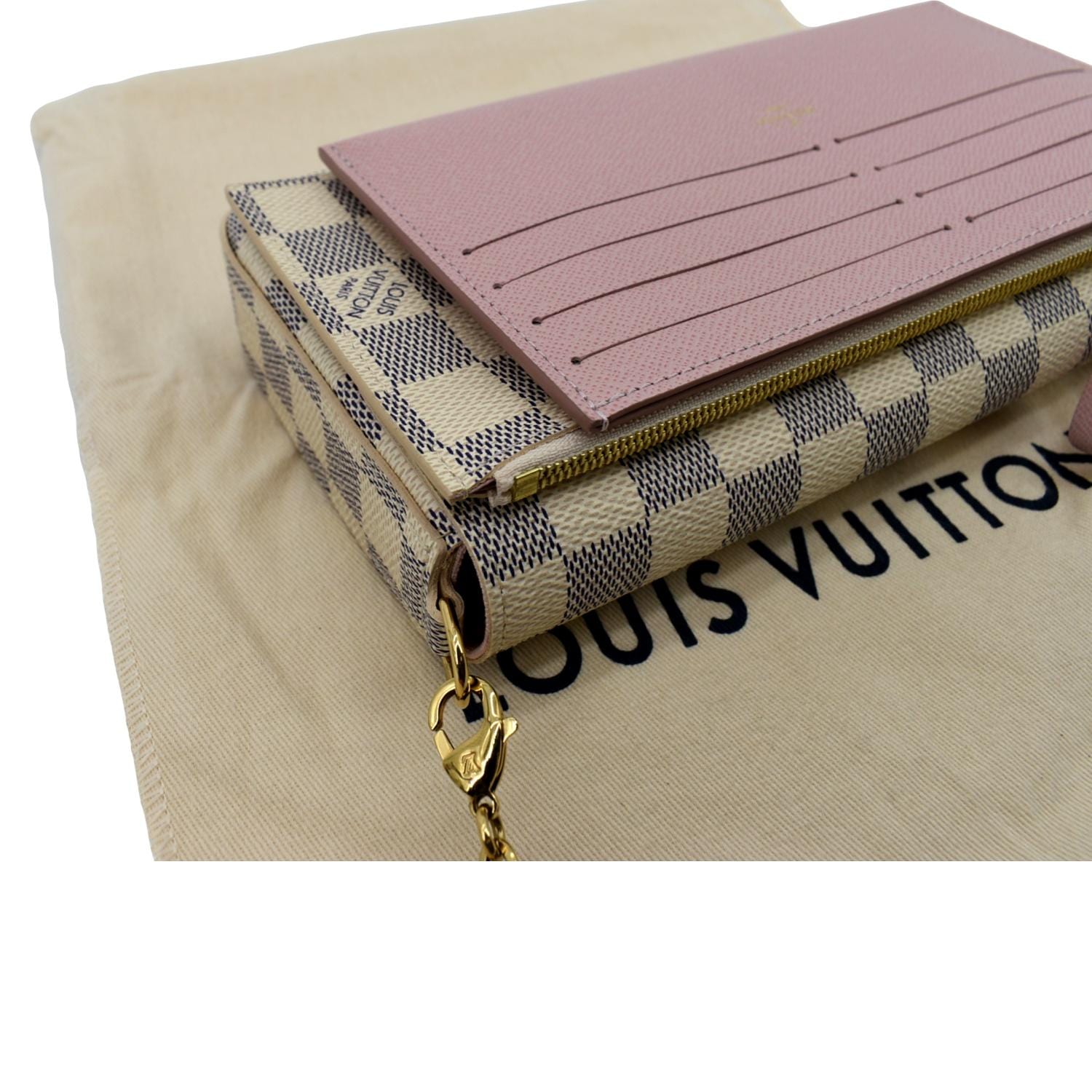 Louis Vuitton Pochette Felicie White Damier Azur Canvas, 59% OFF