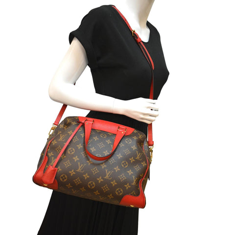 LOUIS VUITTON Retiro Monogram Canvas Shoulder Bag Red