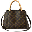 LOUIS VUITTON Montaigne MM Monogram Canvas Shoulder Bag Brown