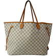 LOUIS VUITTON Neverfull GM Damier Azur Tote Shoulder Bag White