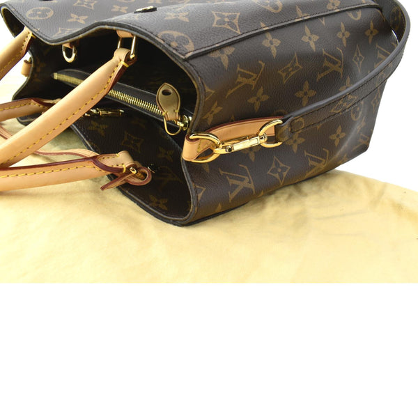 LOUIS VUITTON Montaigne MM Monogram Canvas Shoulder Bag Brown