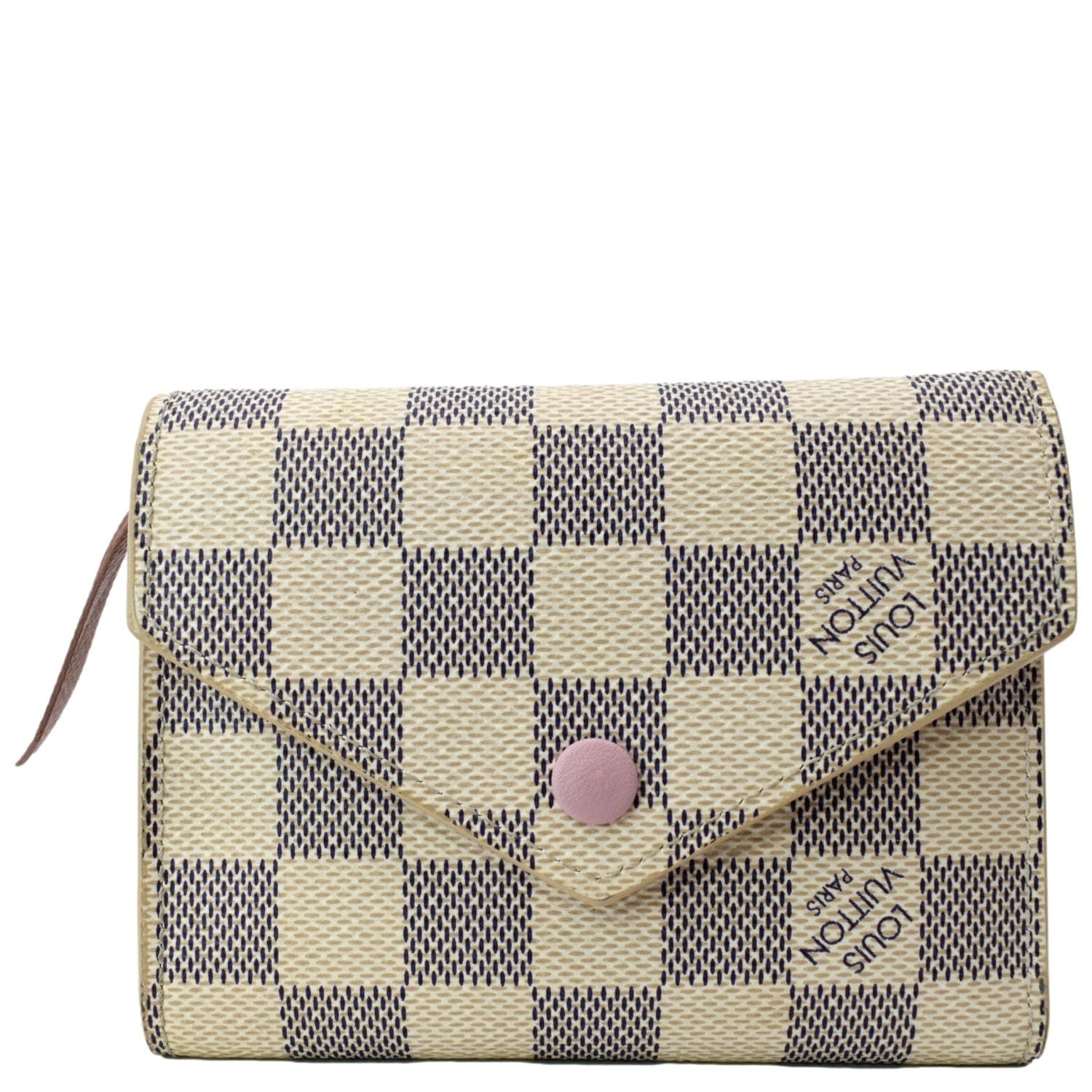 LOUIS VUITTON Victorine Damier Azur Wallet White